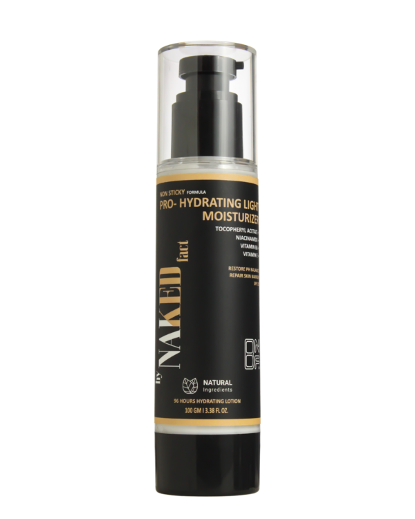 by NAKED fact Non sticky Light Moisturizer for PH Balance, Intense Moisturizing & Anti-Ageing Properties | With Niacinamide, SPF 20, Vitamin B3 & E | 96 Hours Moisturising Effect | Barrier Repair Cream | All Skin Types | 100g