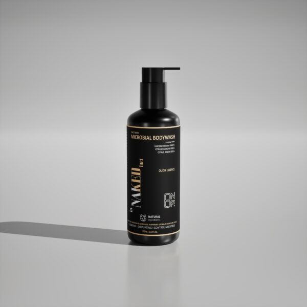 by NAKED fact SMCT Base Microbial OUD Unisex Body Wash | Refreshing Shower Gel for Deep Cleansing, Exfoliating, Hydrating, Moisturising, Softer & Smoother Skin Infused with Citrus paradisi seed, Illicium Verum Fruit, Citrus Junos seed-300 ml
